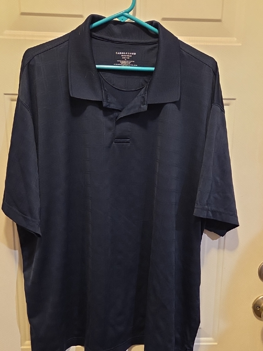 Saddlebred Solid Navy Short-Sleeve Polo